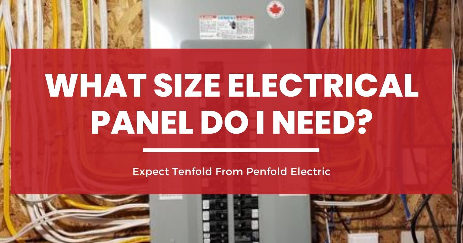 Electrical Panel Size Chart